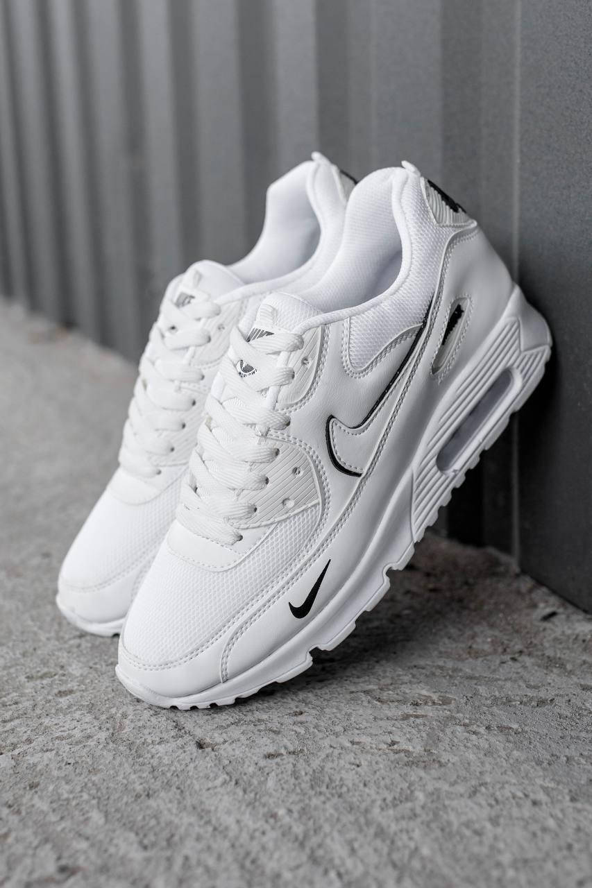 

Мужские кроссовки Nike air max белые кросовки найк демисезон, Белый