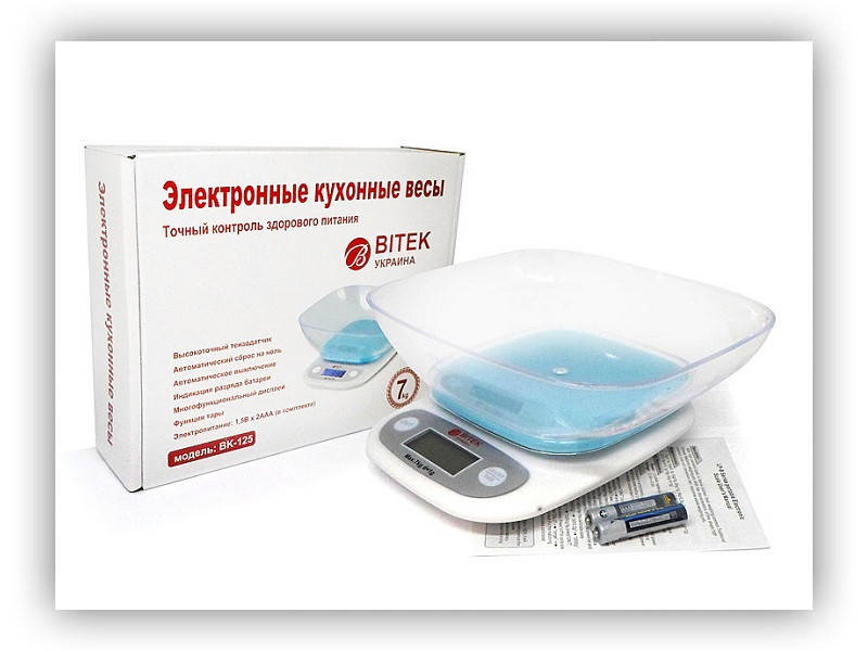 

Весы электронные бытовые BITEK 7кг с чашей BK-126