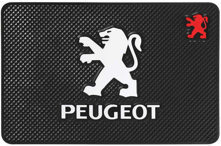 

Противоскользящий коврик в машину Peugeot (20х13 см)