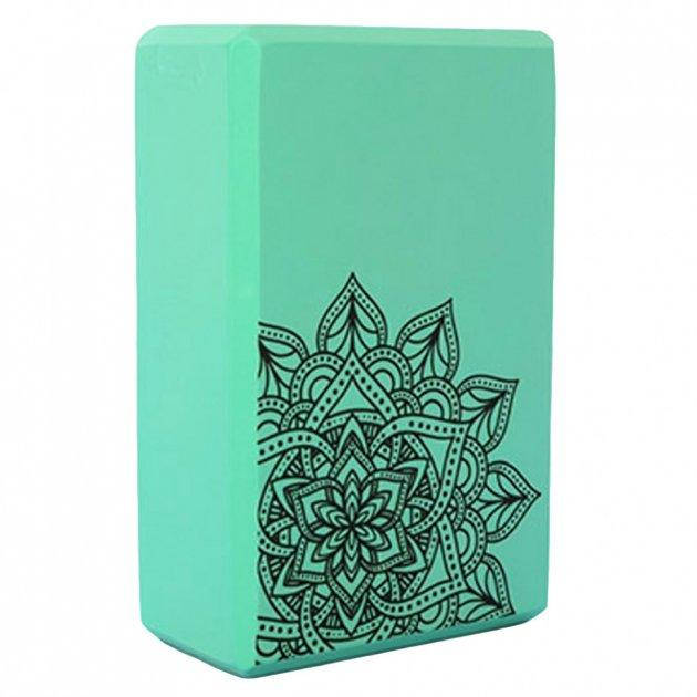 

Блок для йоги опорный EVA бирюзовый с рисунком 23х15х7,5 см (MS 0858-5)