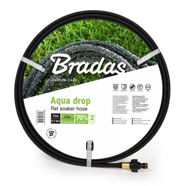 

Шланг сочащийся потеющий для полива, AQUA-DROP FLAT, 1/2", 15м, WADF1/2015 Польша