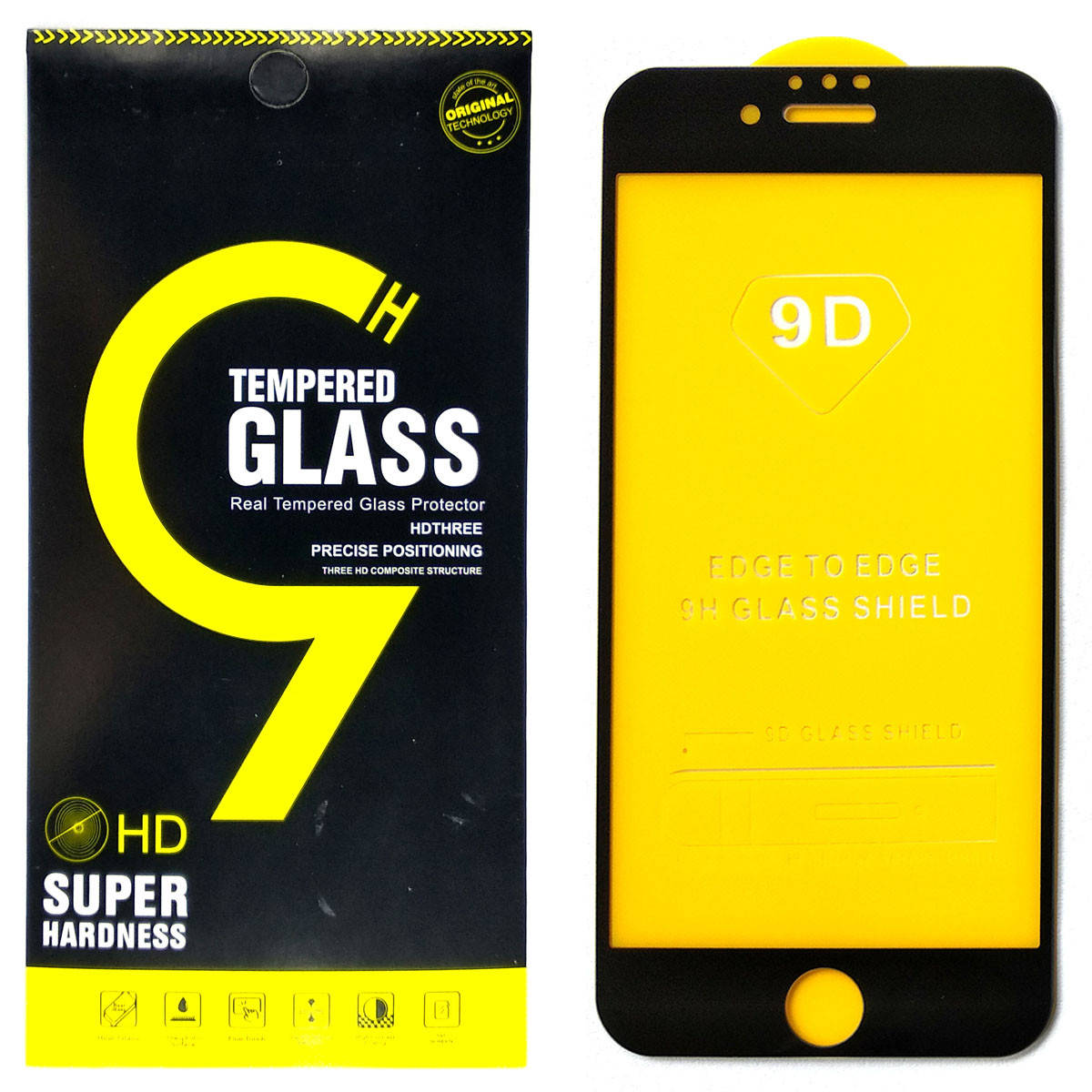 

Защитное стекло 9D для IPhone 6 / 6S (Черный)