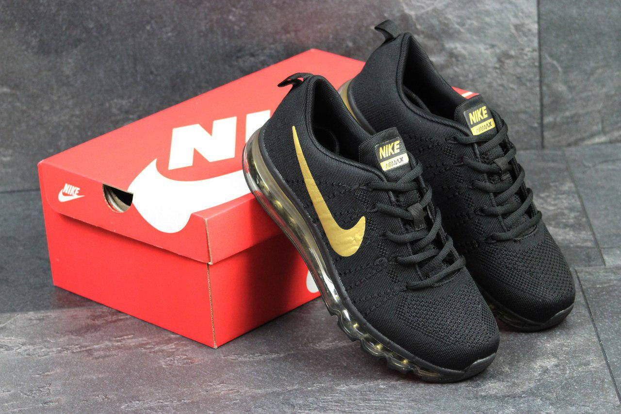 

Кроссовки мужские Nike Air Max 2017 текстильные летние удобные кроссовки в стиле найк 44 РАЗМЕР черные, Черный