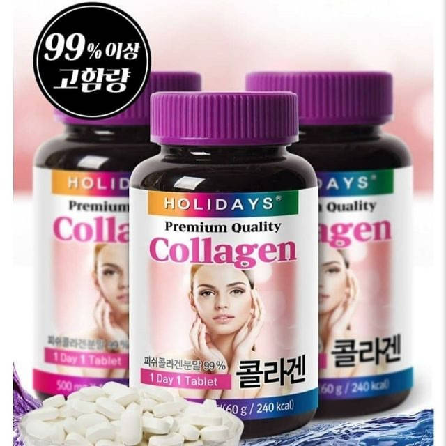 

Питьевой коллаген Holidays Premium Quality Collagen White 500 mg *120 таблеток