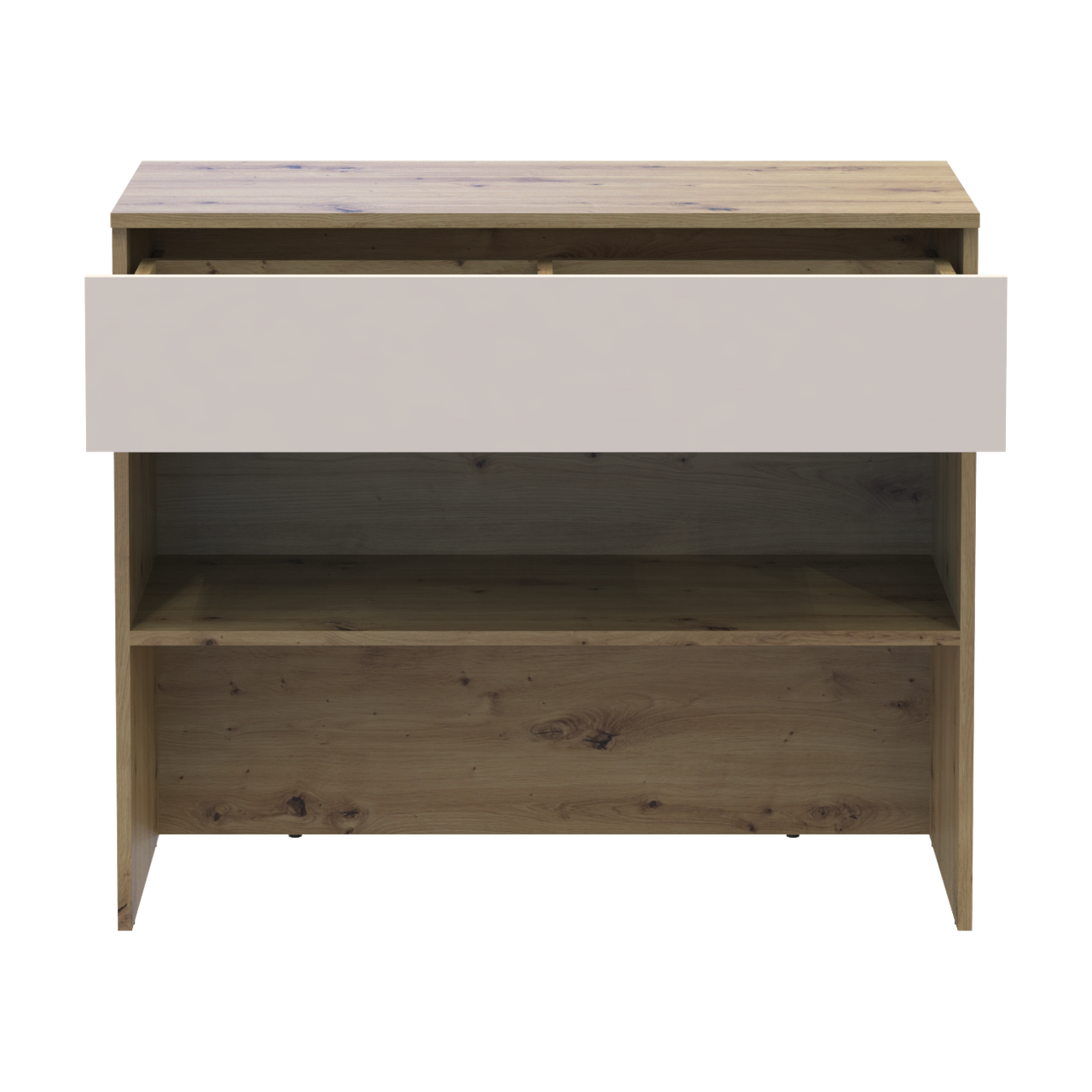 Тумба для взуття Doros Спліт Дуб Артізан/Кашемір ДСП 94х39х80 (41901270) 2