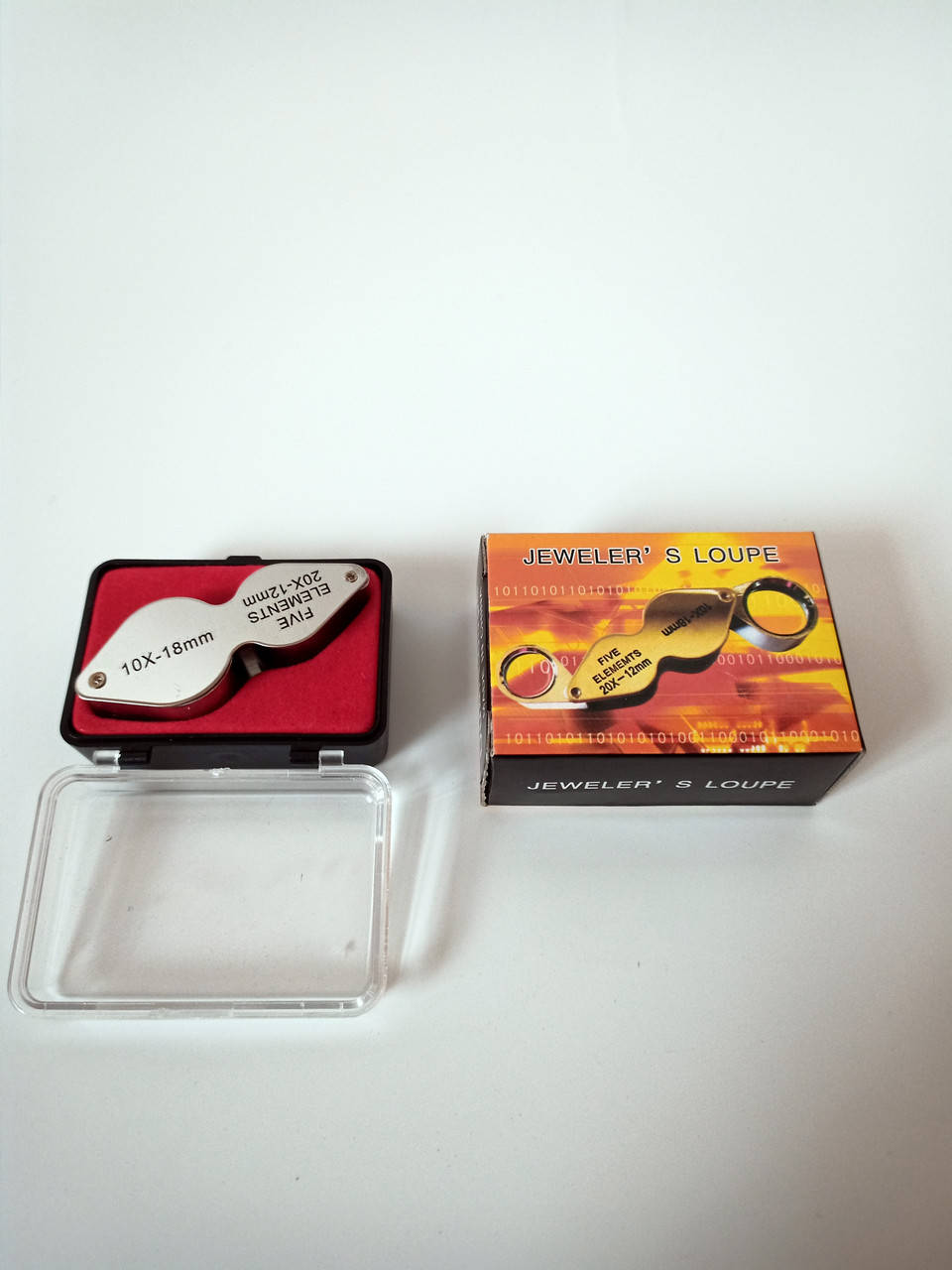 

Ювелирная лупа 2в1 10и20 кратная в футляре Jewelers Loupe, Серый