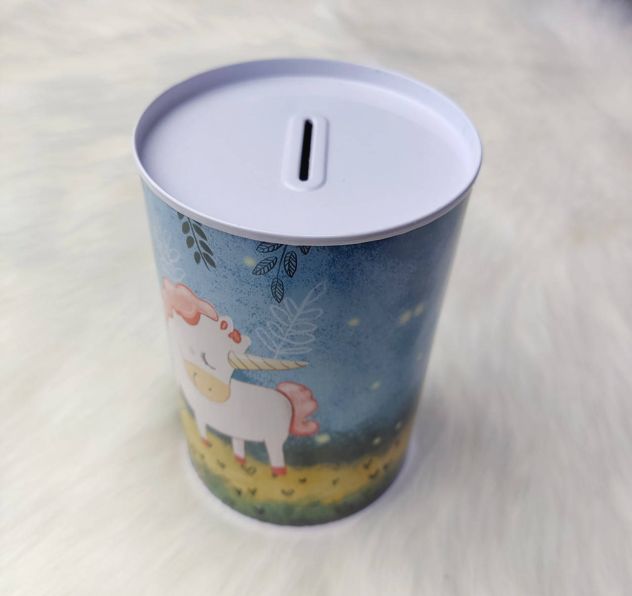 

Копилка металлическая Finding Голубой 12 см x 8 см