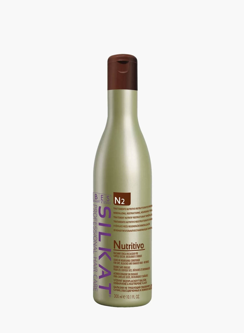 

Несмываемый бальзам для сухих, обесцвеченных и ломких волос SILKAT NUTRITIVO N2 300 мл