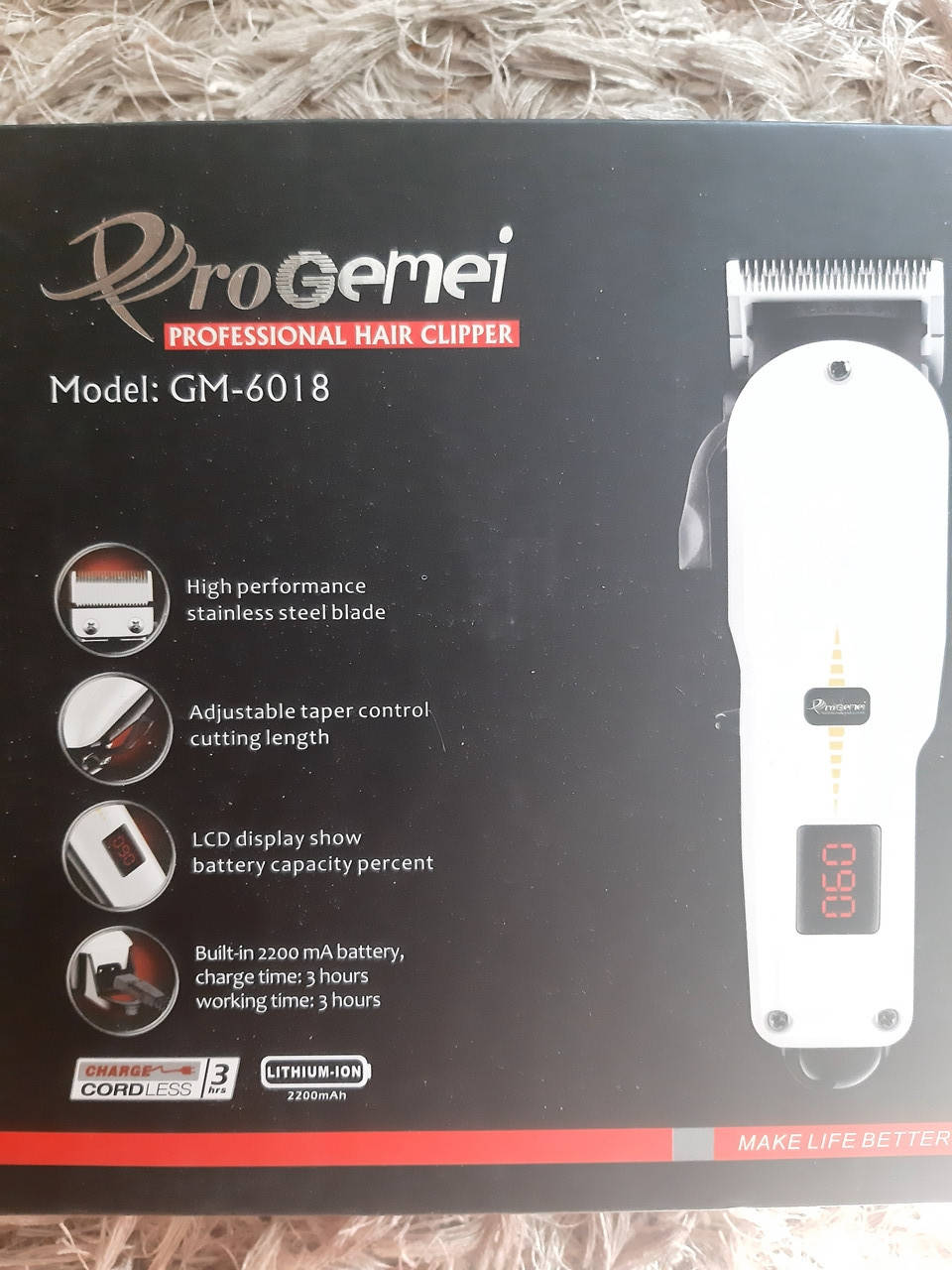 

PROGEMEI GM6018 Профессиональная машинка для стрижки