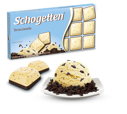 

Шогеттен шоколад черный с белым Страчателла 100 грамм