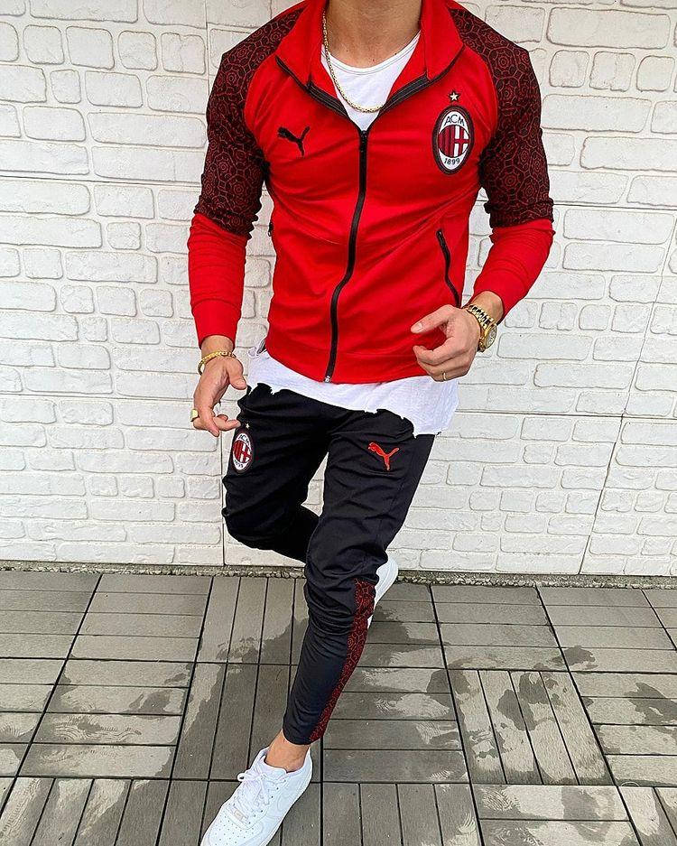 

Мужской спортивный костюм Puma Milan демисезонный, Красный