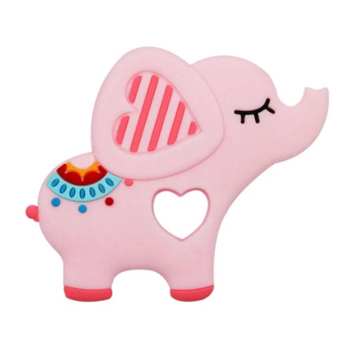 

Слон грызунок (прорезыватель) для зубов силиконовый Розовый кварц