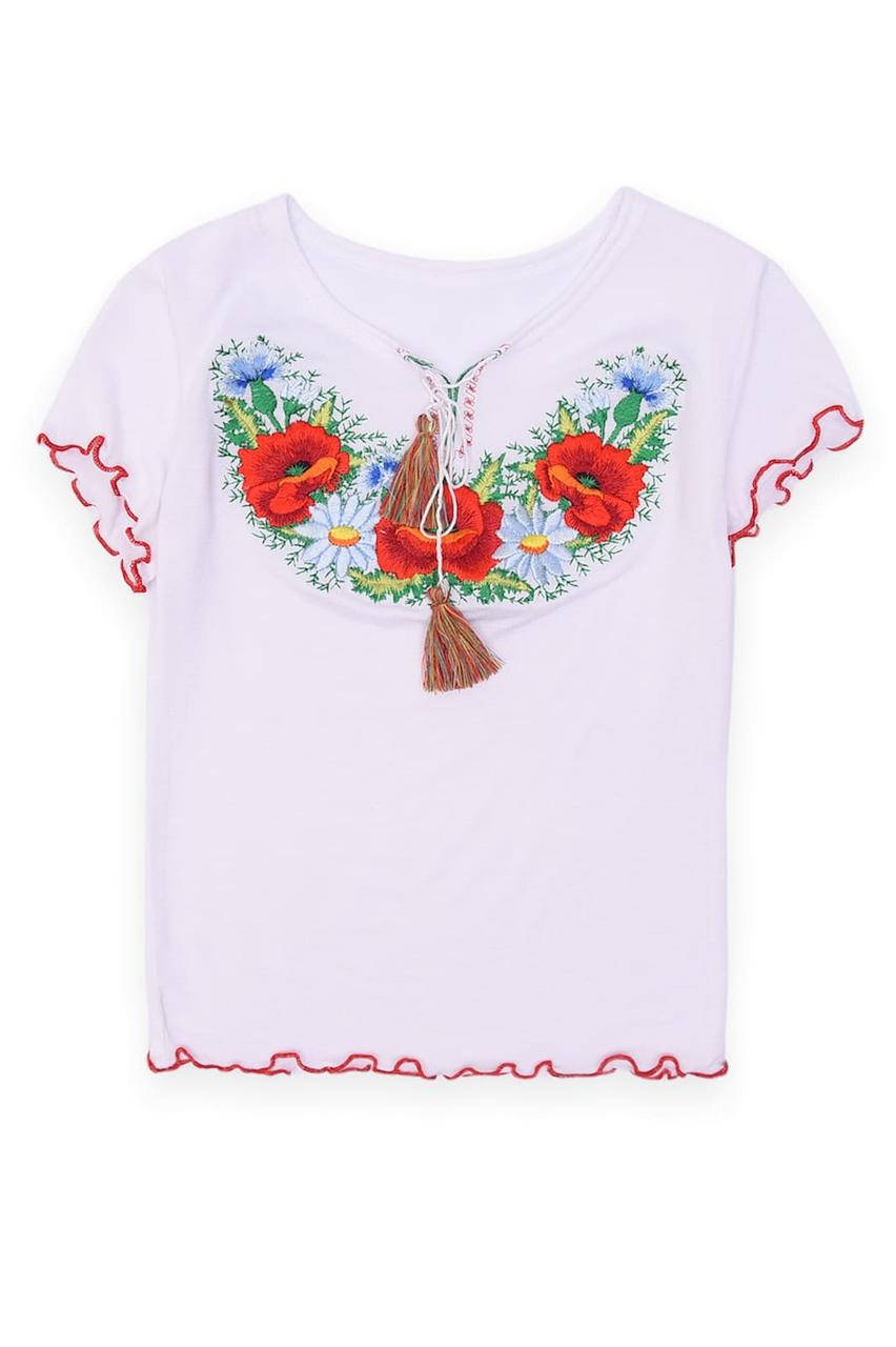 

Футболка детская вышиванка девочка белая ACG 143814M