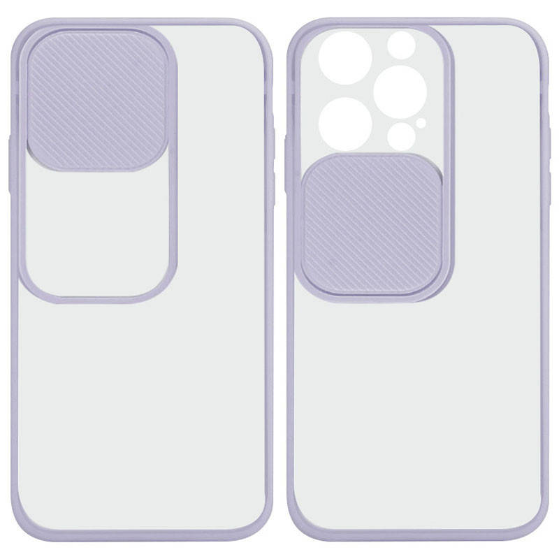 

Чехол со шторкой на камеру для Apple iPhone 13 Pro (6.1") (Сиреневый)