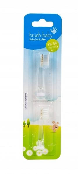 

Насадки для детской электрической зубной щетки Brush-Baby Pro 18-36 месяцев 2 штуки