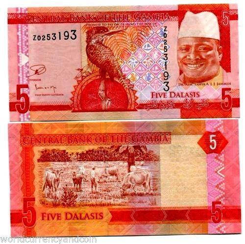 

Гамбия 5 даласи 2015 UNC №109