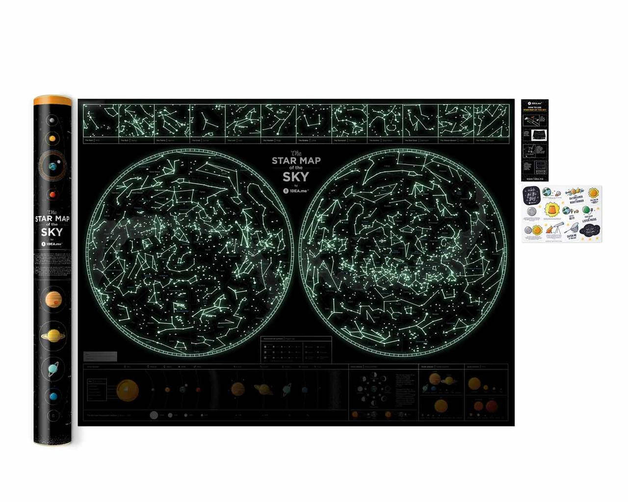 

Скретч-карта звездного неба 1DEA.me Star map of the sky (SMS)