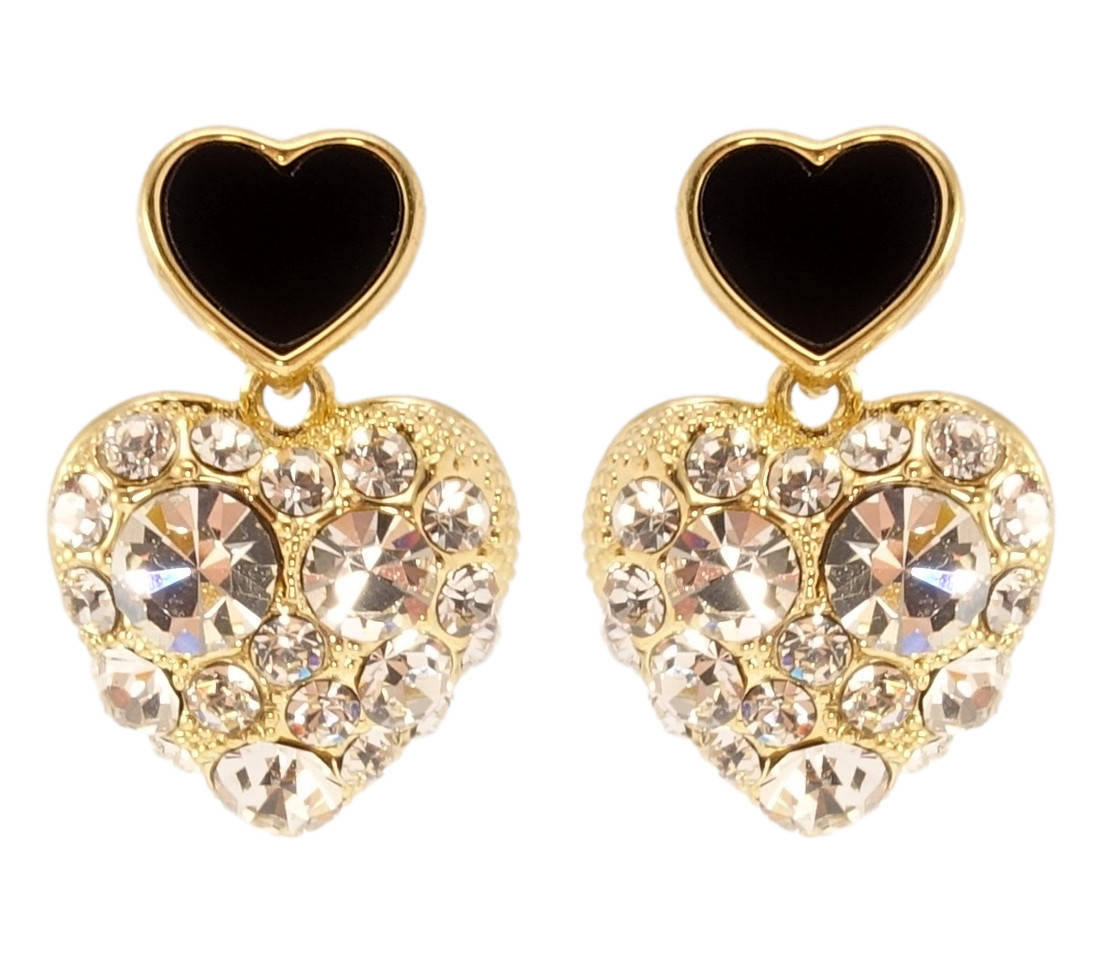 

Серьги Xuping JEAN GOUJON Позолота 14K игла серебро 925 подвески на гвоздиках (пусеты) "Сердечки с