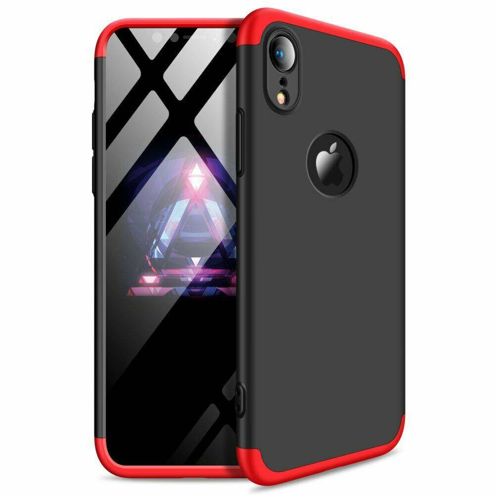 

Чехол GKK 360 для Iphone XR Бампер оригинальный с вырезом Black-Red