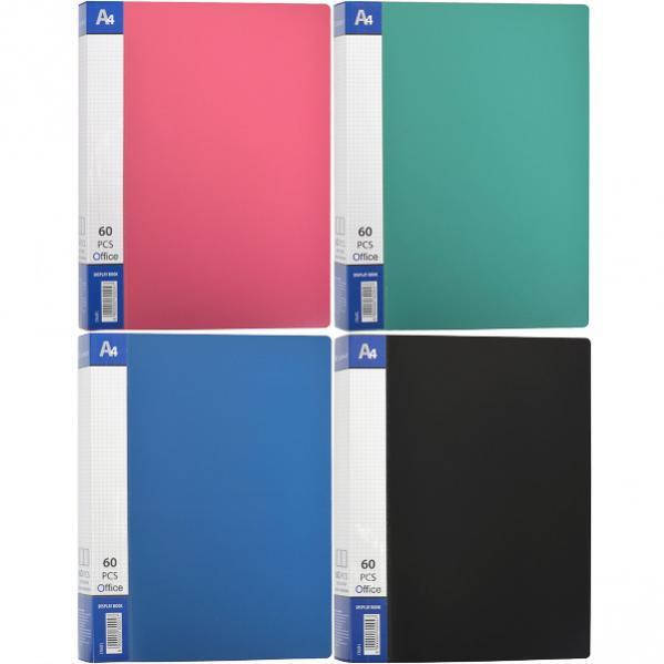 

Папка С 60-Ю ФАЙЛАМИ ПЛАСТИК А4, Разные цвета