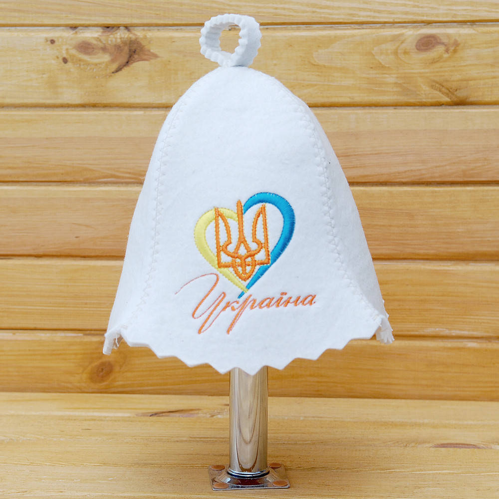 

Шапка для бані і сауни V2 "Україна в серці"