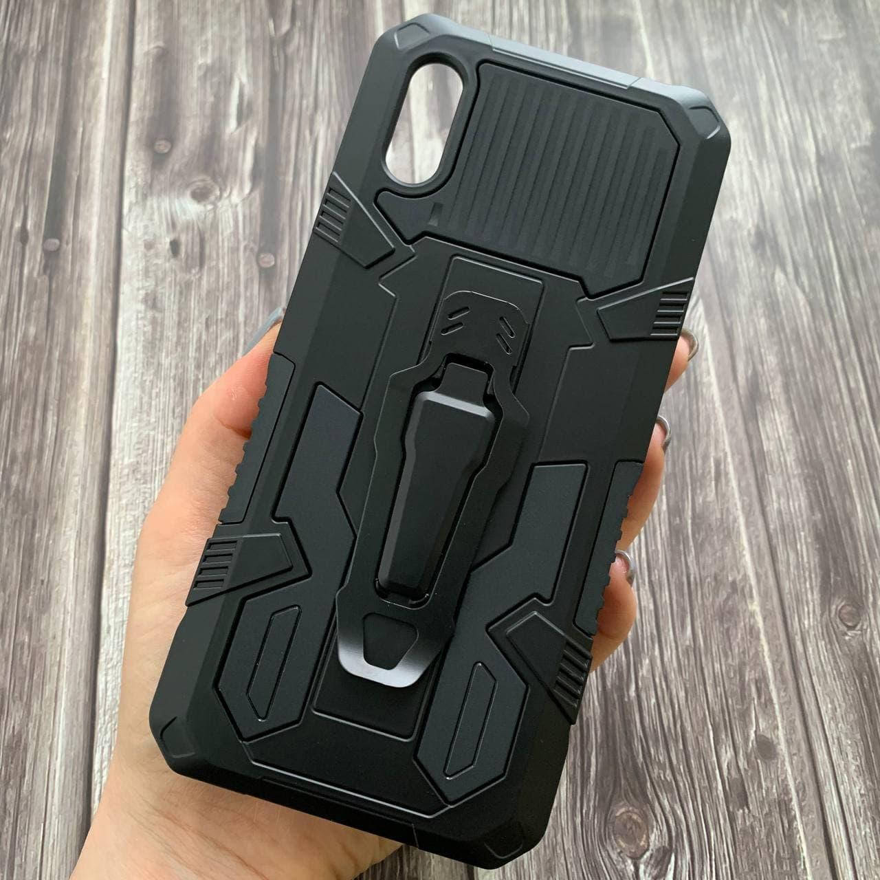

Чехол для Xiaomi Redmi 9A противоударный с подставкой бронь чехол на телефон сяоми редми 9а черный STD