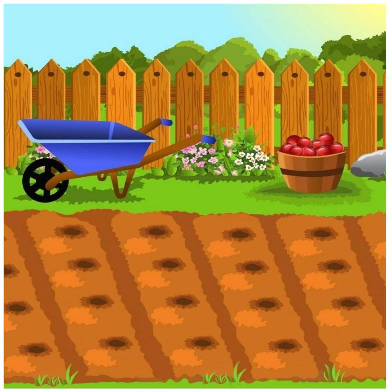 

Велкрофон для книжек 20х20 см - Огород