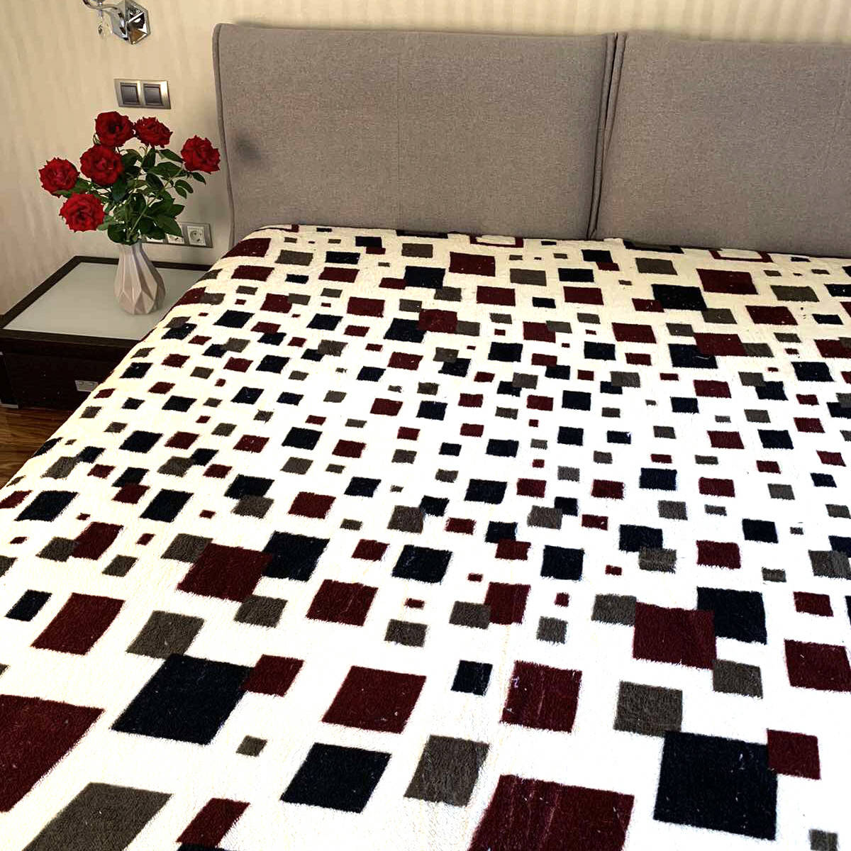 

Квадрат" плед микрофибра , 175/210 см, Белый