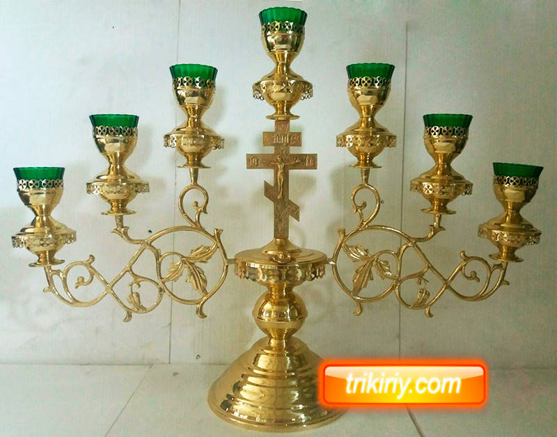 

Семисвечник напрестольный на одной ножке большой