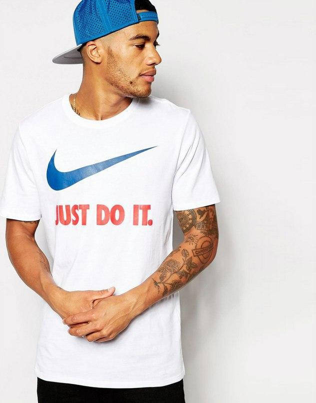 

Мужская футболка Найк, брендовая футболка Nike спортивная, качественный хлопок. S белая