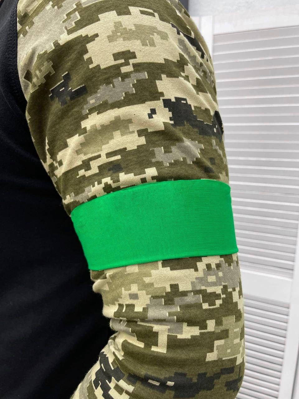 

Повязка лента на руку зеленая код 11186