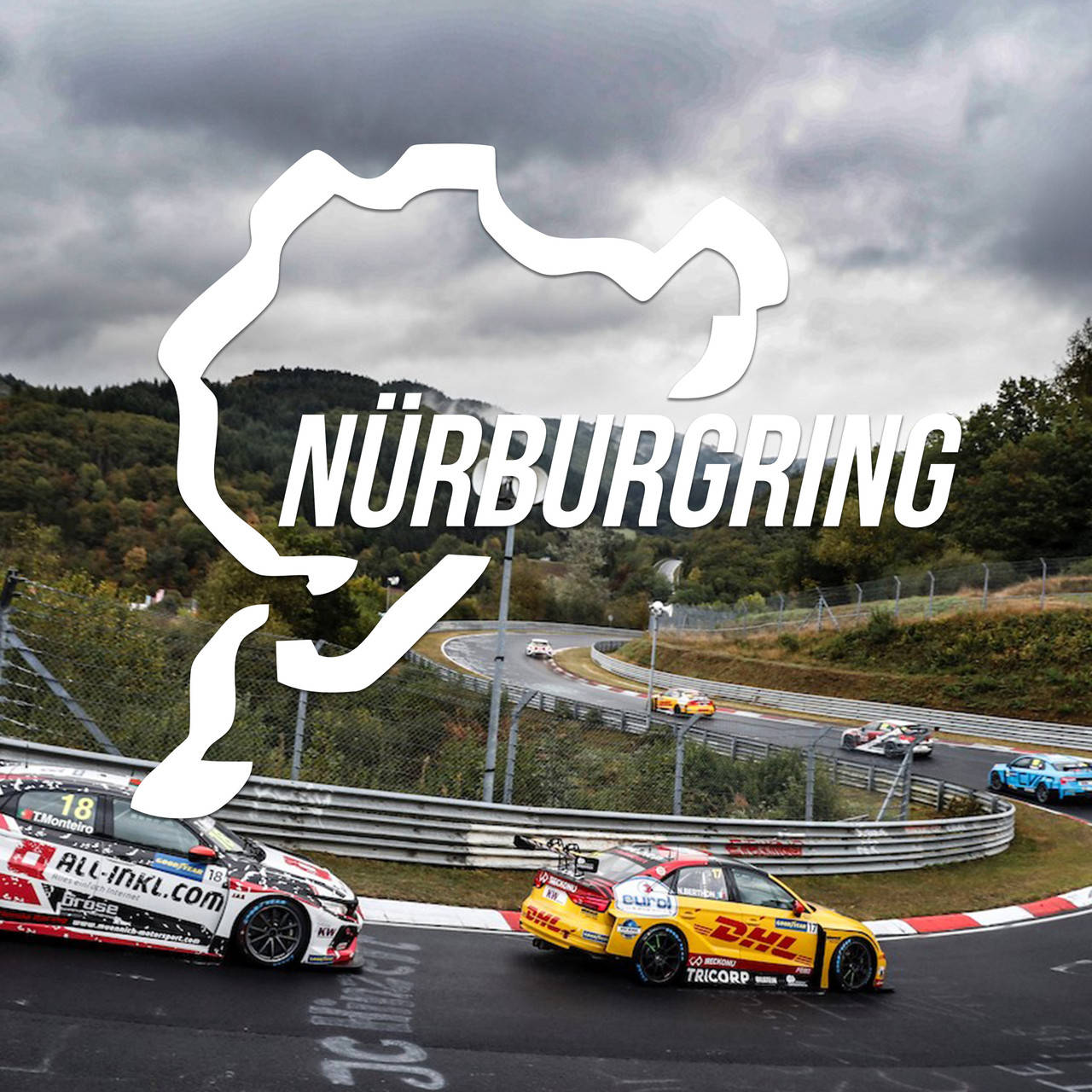 

Nurburgring Sticker on board. Влагостойкая наклейка на авто , Белый