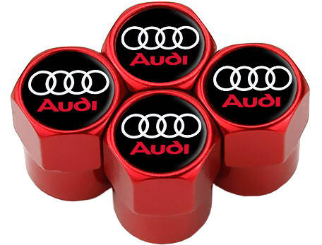 

Колпачки на Ниппель Audi Red (4 шт), Черный