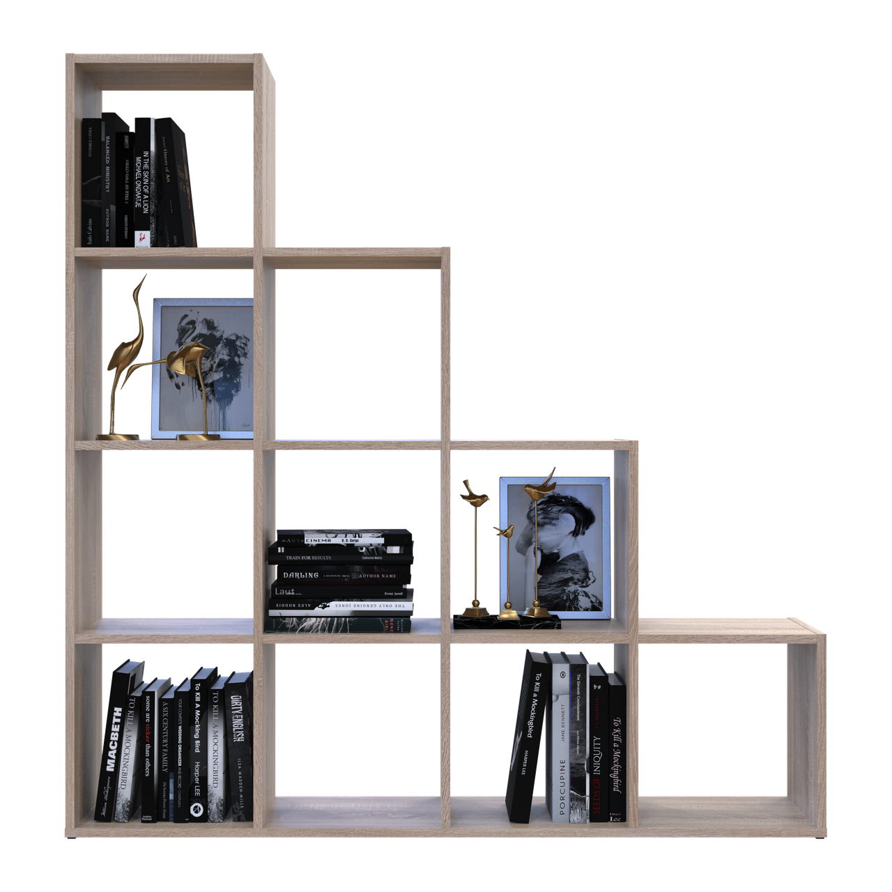 Стелаж Doros Степ 4х4 Дуб сонома відкритий 136.2х28.8х140.7 (41516165) 3