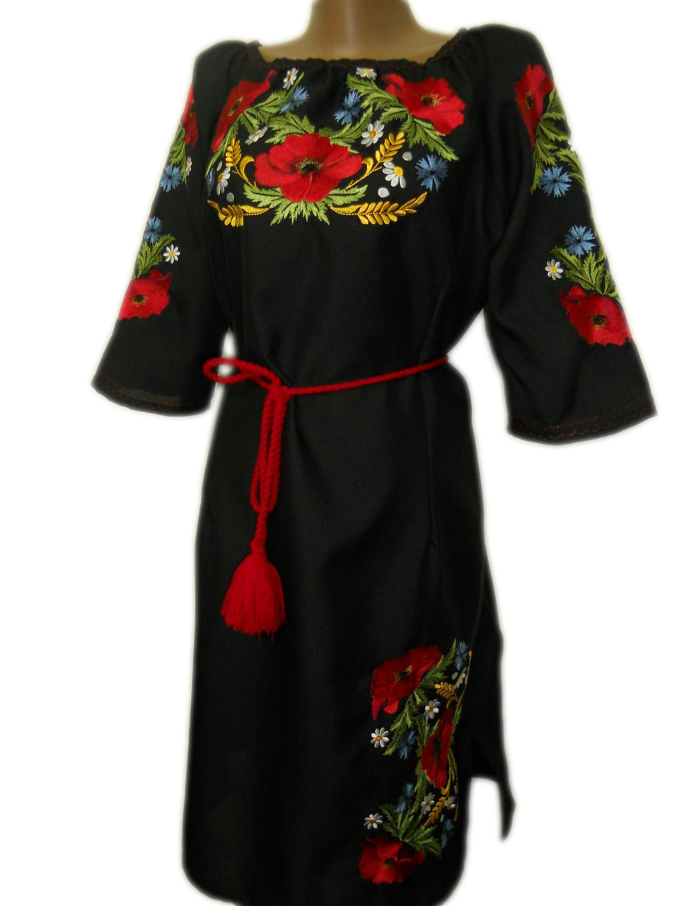 

Вышитое платье "Киана" PN-0029, Черный
