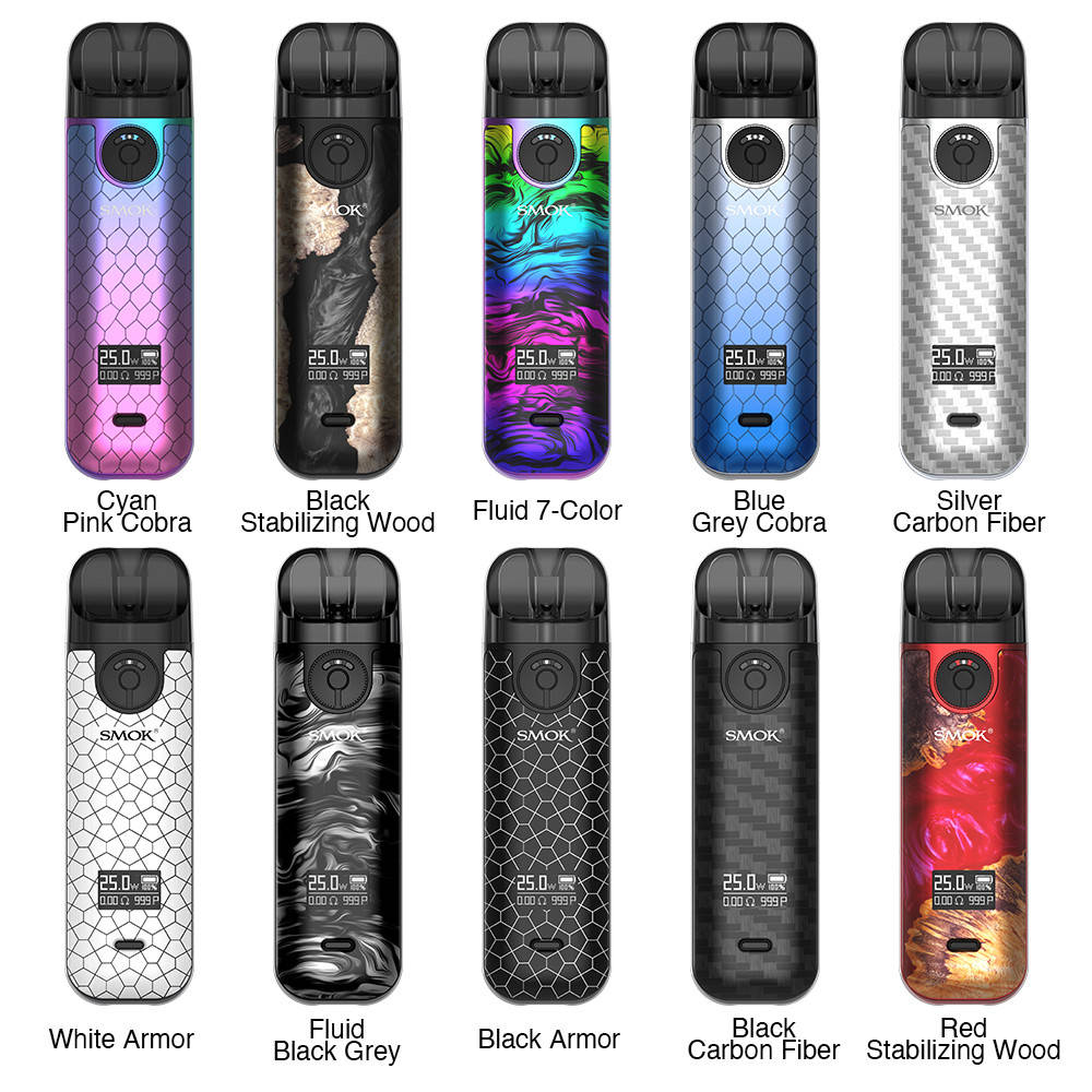 

Smok Novo 4 25W Pod Kit 800 мАч pod система, Черный