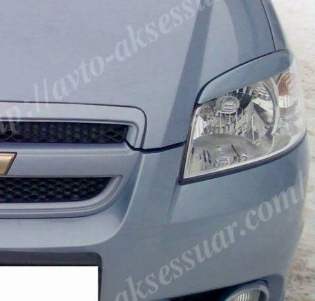 

Реснички фар Chevrolet Aveo III 06-11 "FLY" (2шт), Черный