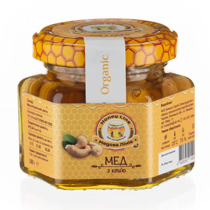 

Мед с кешью Медовая Линия 100 г