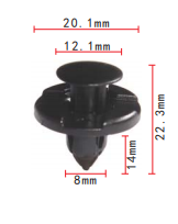 

Клипса крепления подкрылок, бампера Honda Infiniti 0155309321 0155310501 Mitsubishi MR328954 Nissan Acura