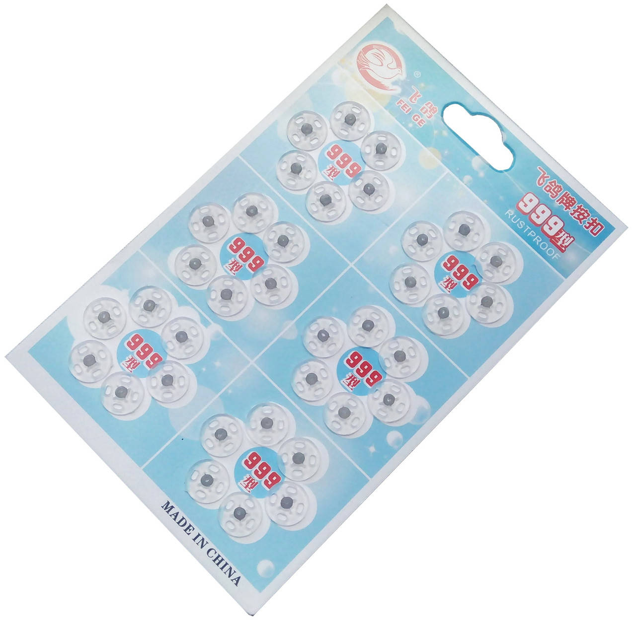 

Кнопки пришивные пластик №0 (9мм/36шт) Белые