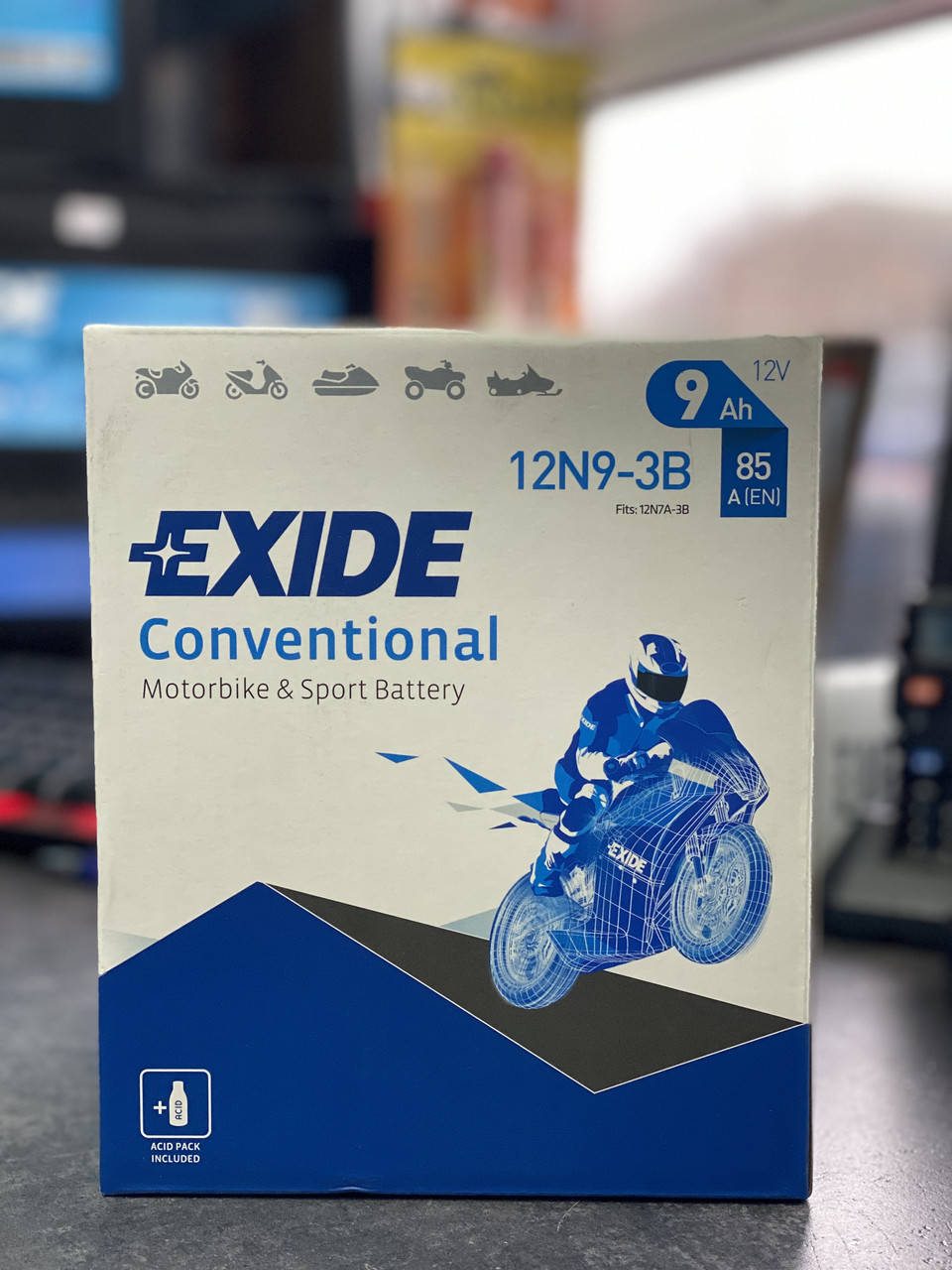 

Мото аккумулятор EXIDE 12N9-3B