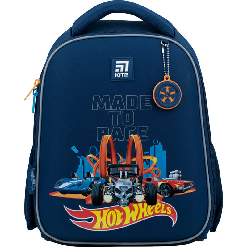 

Рюкзак школьный каркасный Kite Education Hot Wheels HW22-555S, Синий