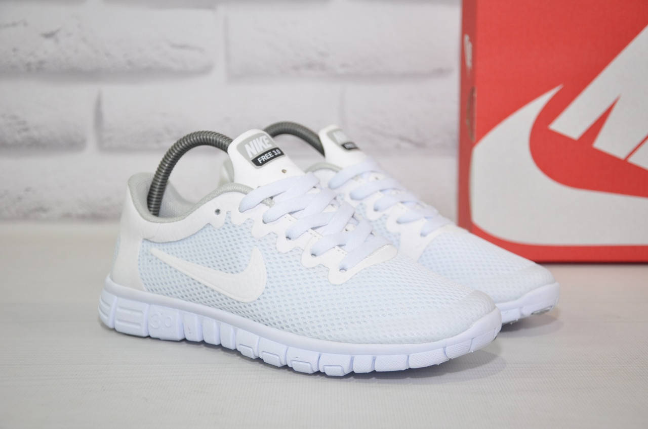 

Белые лёгкие кроссовки сетка в стиле Nike Free Run 3.0 37, Белый