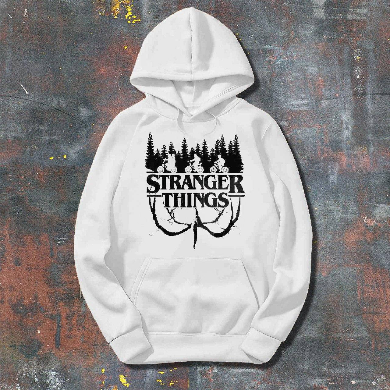 

Худи Stranger Things толстовка белая Странные Дела, Белый