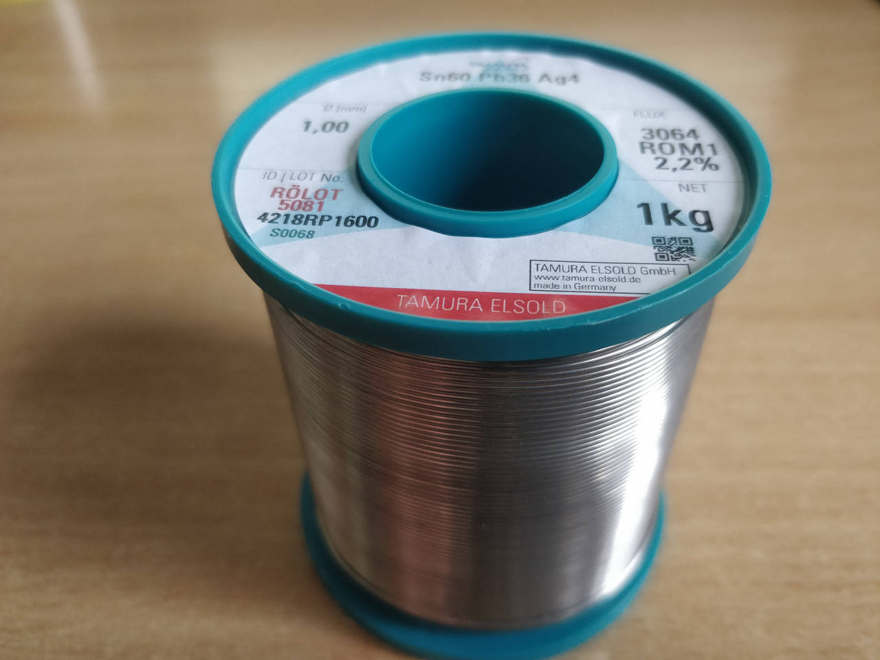 

Припой TAMURA (ELSOLD) Sn60/Pb36/4Ag 1 мм. Germany
