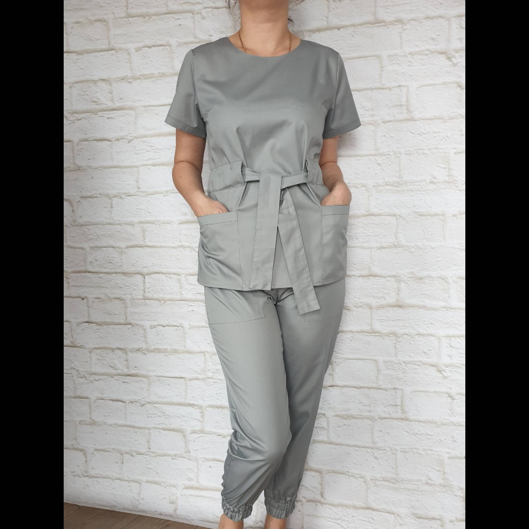 

Медицинский костюм. Ткань: элит коттон брюки есть на манжетах и прямые.