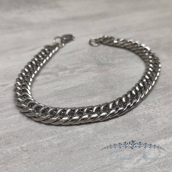 

Мужской браслет из нержавеющей медицинской стали с цепочки “Аккорд” шириной 7,4 мм