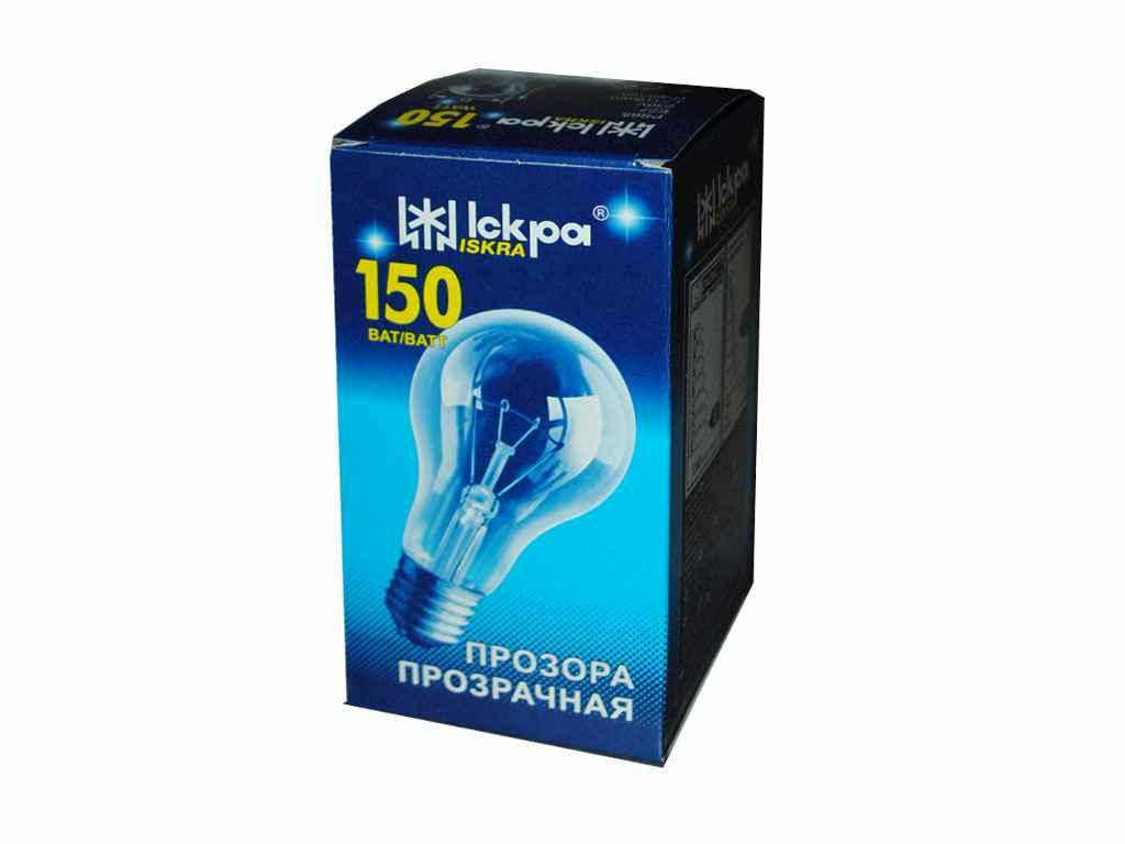 

Лампа в індив. упаковці ЛОН Е27 150Вт ТМ ИСКРА