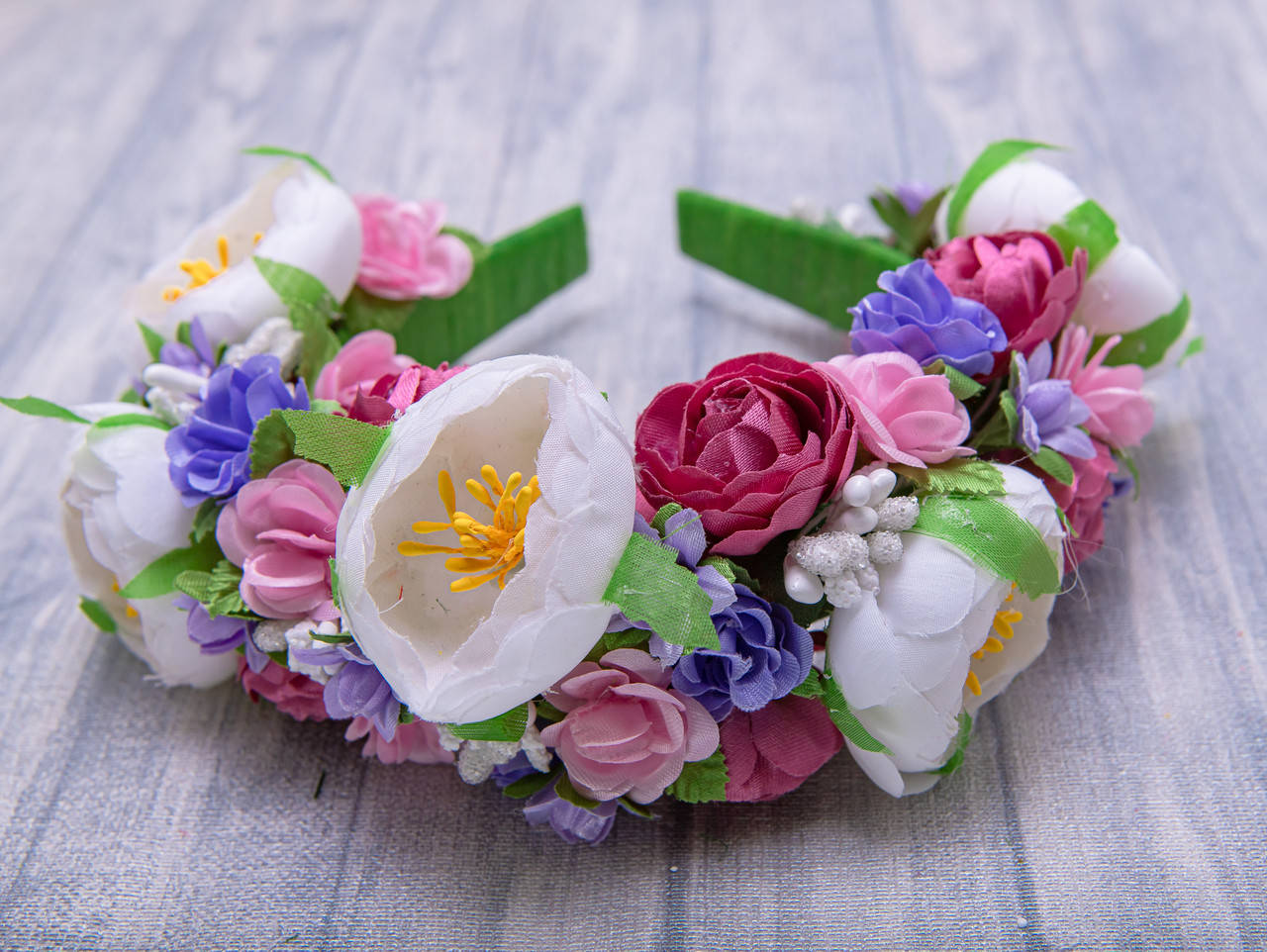 

Обруч для волосся Розкіш біло-фіолетовий