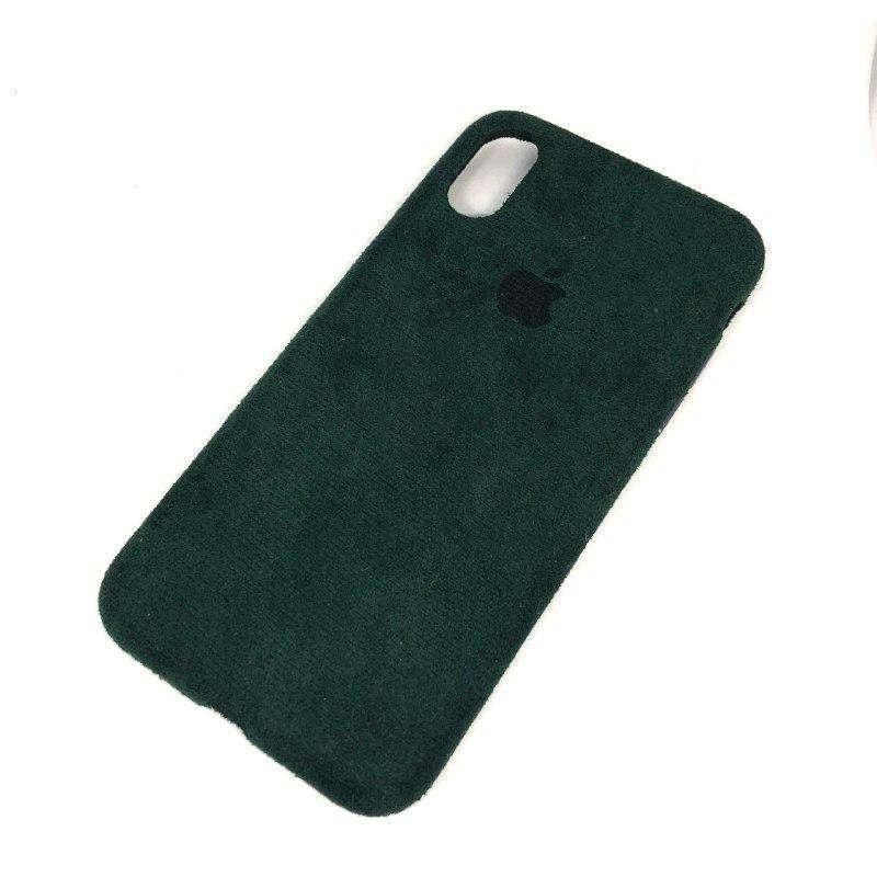 

Чехол Alcantara Case Forest Green iPhone X/Xs, алькантара, темно-зеленый